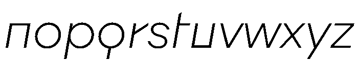 Augure ExtraLightSlanted Font LOWERCASE