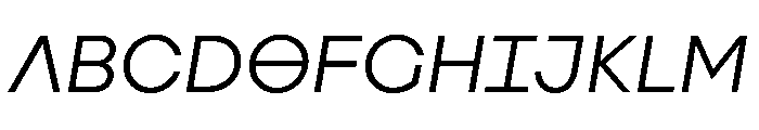 Augure LightSlanted Font UPPERCASE
