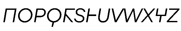 Augure LightSlanted Font UPPERCASE