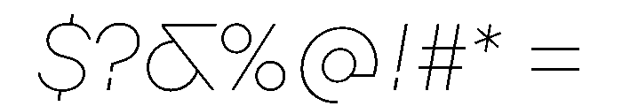Augure ThinSlanted Font OTHER CHARS