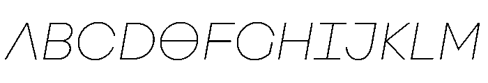 Augure ThinSlanted Font UPPERCASE