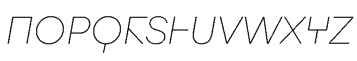 Augure ThinSlanted Font UPPERCASE