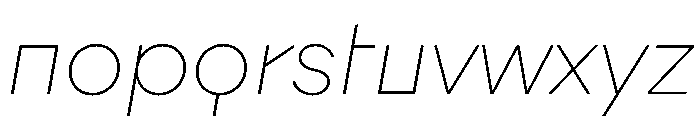 Augure ThinSlanted Font LOWERCASE