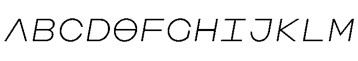 AugureDuo ExtraLightSlanted Font UPPERCASE