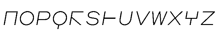 AugureDuo ExtraLightSlanted Font UPPERCASE