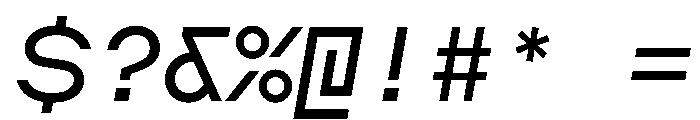 AugureDuo Slanted Font OTHER CHARS
