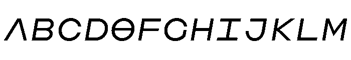 AugureDuo Slanted Font UPPERCASE