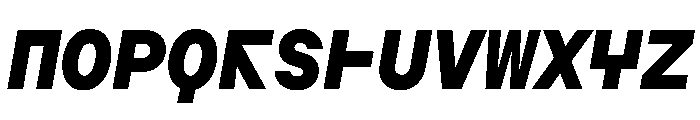 AugureMono BlackSlanted Font UPPERCASE
