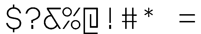 AugureMono ExtraLight Font OTHER CHARS