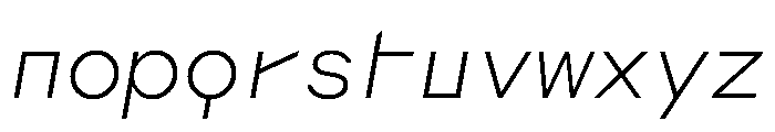 AugureMono ExtraLightSlanted Font LOWERCASE