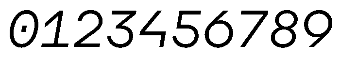 AugureMono LightSlanted Font OTHER CHARS