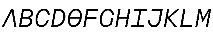 AugureMono LightSlanted Font UPPERCASE