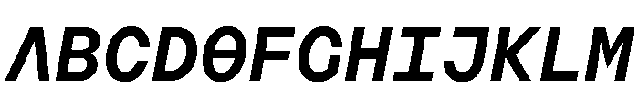 AugureMono MediumSlanted Font UPPERCASE