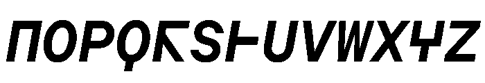 AugureMono MediumSlanted Font UPPERCASE