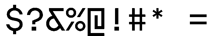 AugureMono Regular Font OTHER CHARS