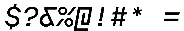 AugureMono Slanted Font OTHER CHARS