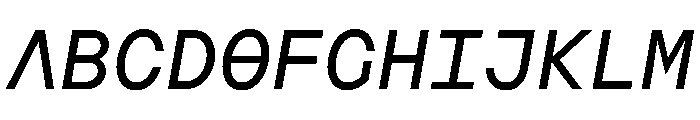 AugureMono Slanted Font UPPERCASE