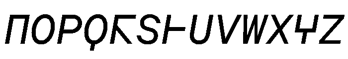 AugureMono Slanted Font UPPERCASE