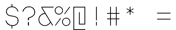AugureMono Thin Font OTHER CHARS