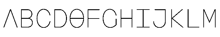 AugureMono Thin Font UPPERCASE