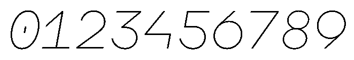 AugureMono ThinSlanted Font OTHER CHARS