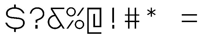 AugureStereo DuoExtraLight Font OTHER CHARS