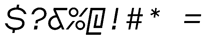 AugureStereo DuoLightSlanted Font OTHER CHARS