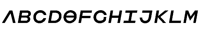 AugureStereo DuoMediumSlanted Font UPPERCASE