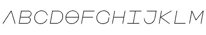 AugureStereo DuoThinSlanted Font UPPERCASE