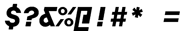 AugureStereo MonoBoldSlanted Font OTHER CHARS