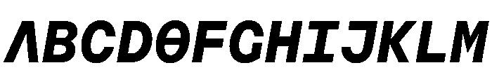 AugureStereo MonoBoldSlanted Font UPPERCASE