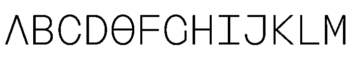 AugureStereo MonoExtraLight Font UPPERCASE