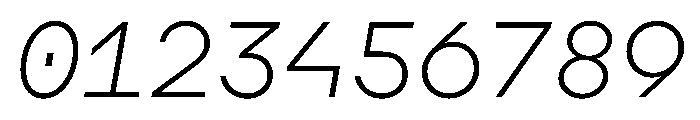 AugureStereo MonoExtraLightSlanted Font OTHER CHARS