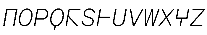 AugureStereo MonoExtraLightSlanted Font UPPERCASE
