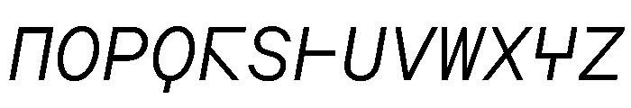 AugureStereo MonoLightSlanted Font UPPERCASE