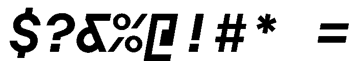 AugureStereo MonoMediumSlanted Font OTHER CHARS