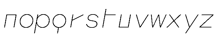 AugureStereo MonoThinSlanted Font LOWERCASE