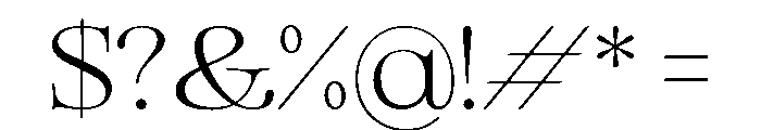 Aujournuit Airy Font OTHER CHARS