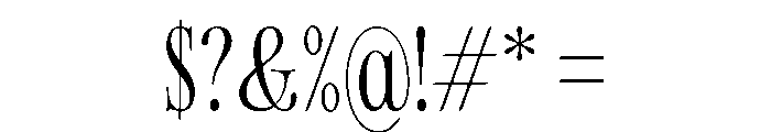 Aujournuit Condensed Font OTHER CHARS