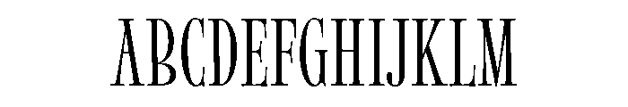 Aujournuit Condensed Font UPPERCASE