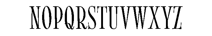 Aujournuit Condensed Font UPPERCASE