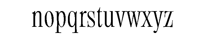 Aujournuit Condensed Font LOWERCASE
