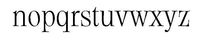 Aujournuit Densed Font LOWERCASE