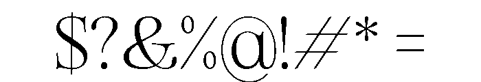 Aujournuit Regular Font OTHER CHARS
