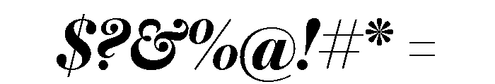 Austin Bold Italic Font OTHER CHARS