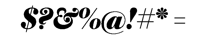Austin Fat Italic Font OTHER CHARS