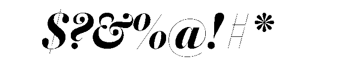 Austin Hairline Bold Italic Font OTHER CHARS