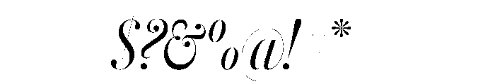 Austin Hairline Condensed Italic Font OTHER CHARS