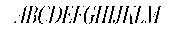 Austin Hairline Condensed Italic Font UPPERCASE