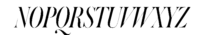 Austin Hairline Condensed Italic Font UPPERCASE